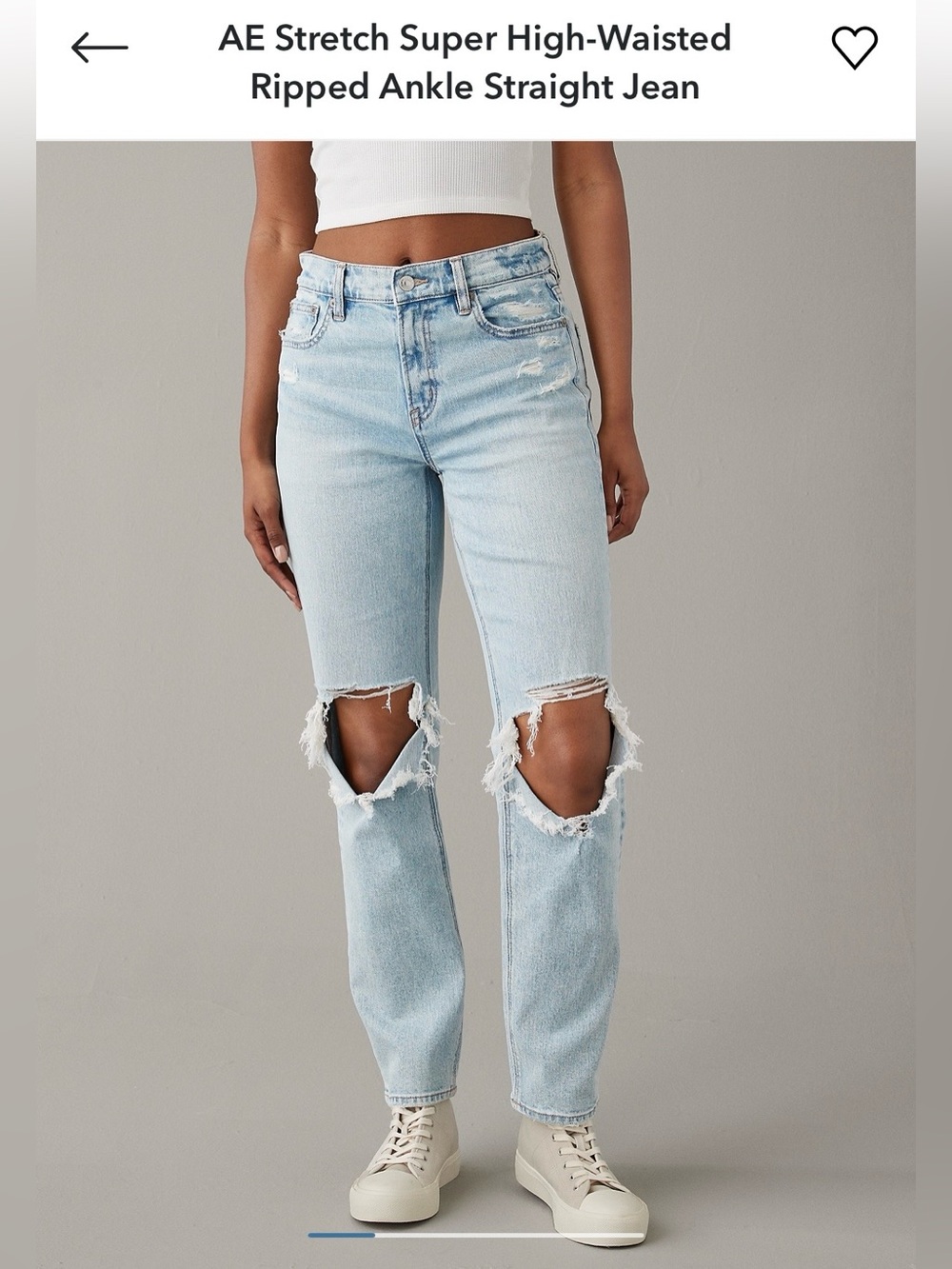 American Eagle Light Blue Stretch High-Rise Jeans
